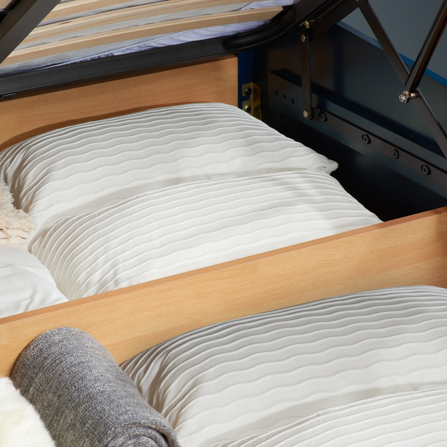 Phoenix Ottoman Bed Navy Blue