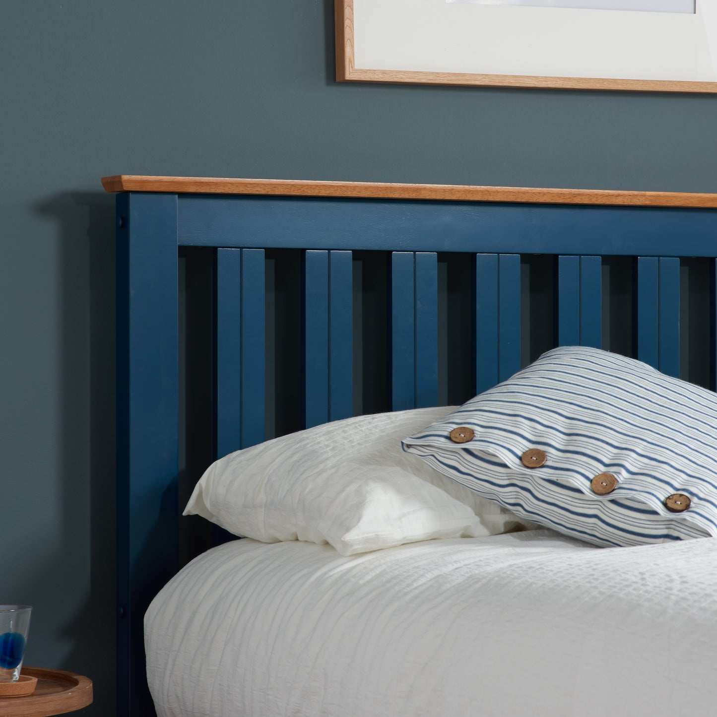 Phoenix Ottoman Bed Navy Blue