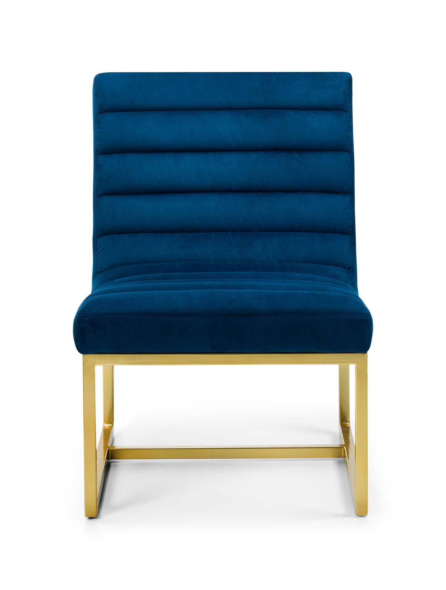 BELLAGIO VELVET CHAIR - BLUE & GOLD