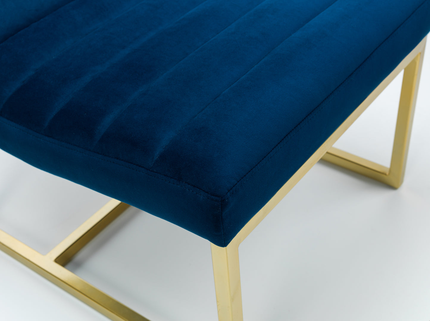 BELLAGIO VELVET CHAIR - BLUE & GOLD