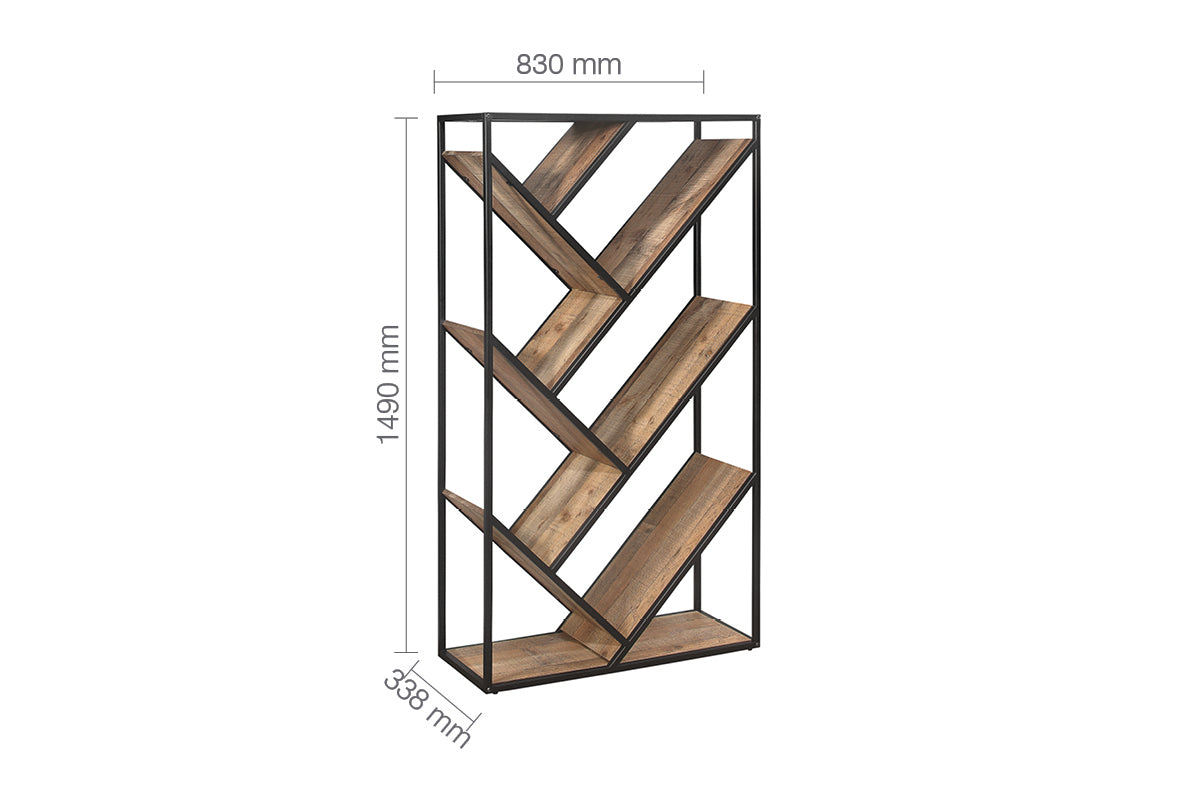 Urban Diagonal Bookcase Brown