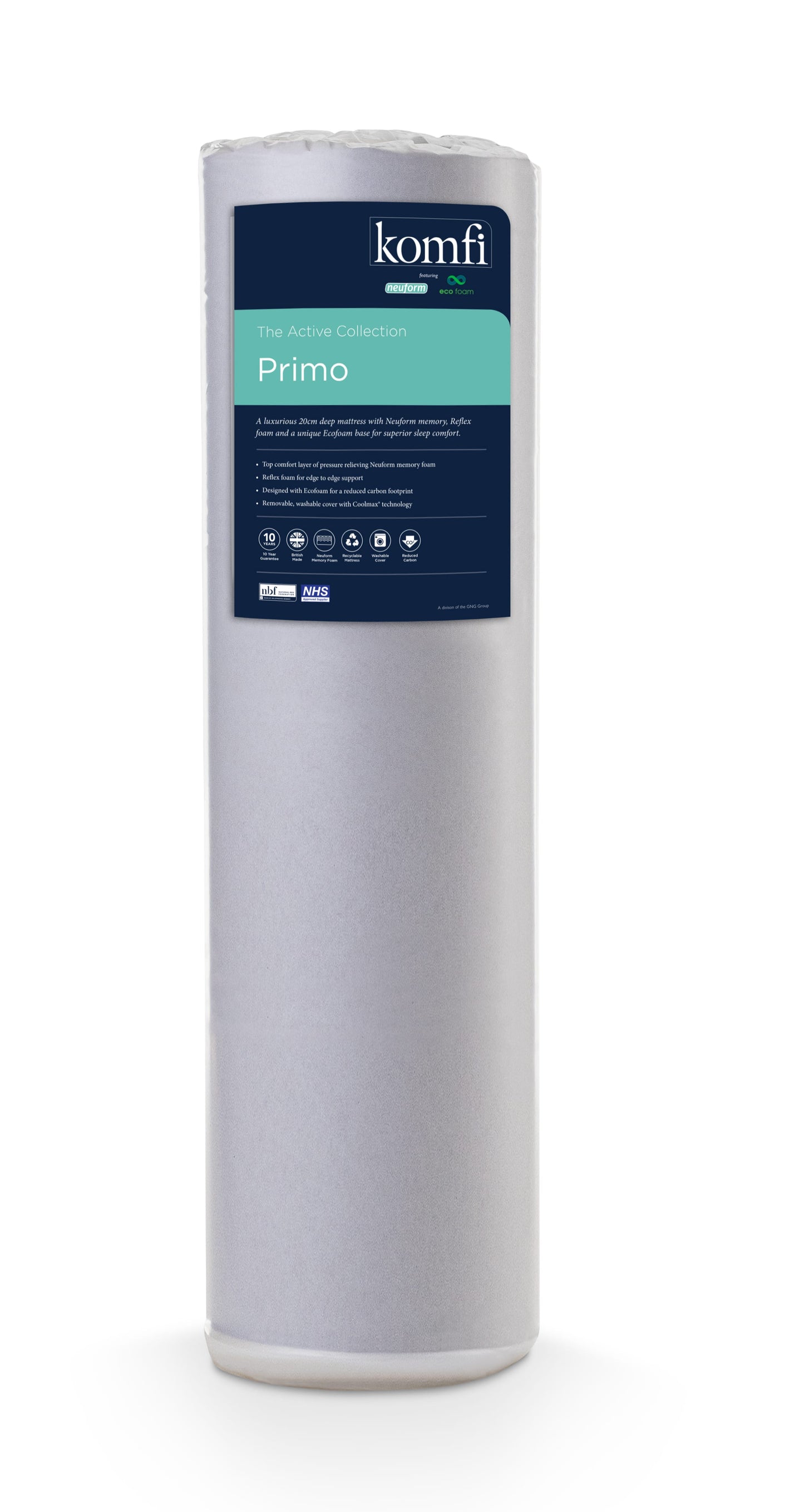 5'0 King Komfi Active Primo Foam Mattress FREE DELIVERY
