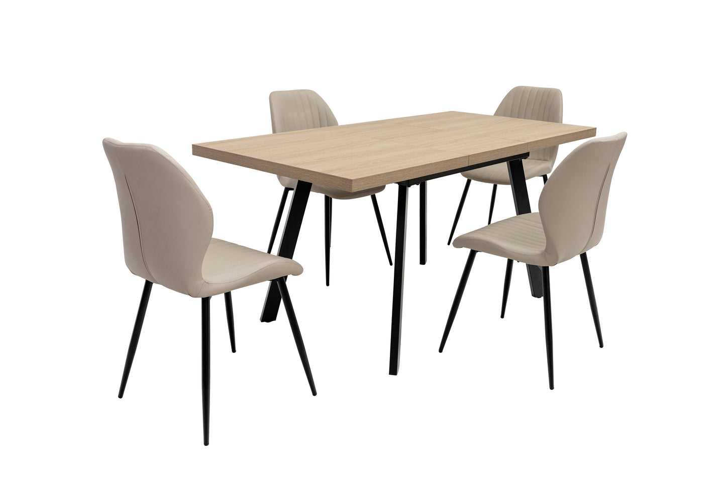 Arden 1.2m (+0.4m) Extending Dining Table - Light Oak