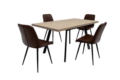 Arden 1.2m (+0.4m) Extending Dining Table - Light Oak