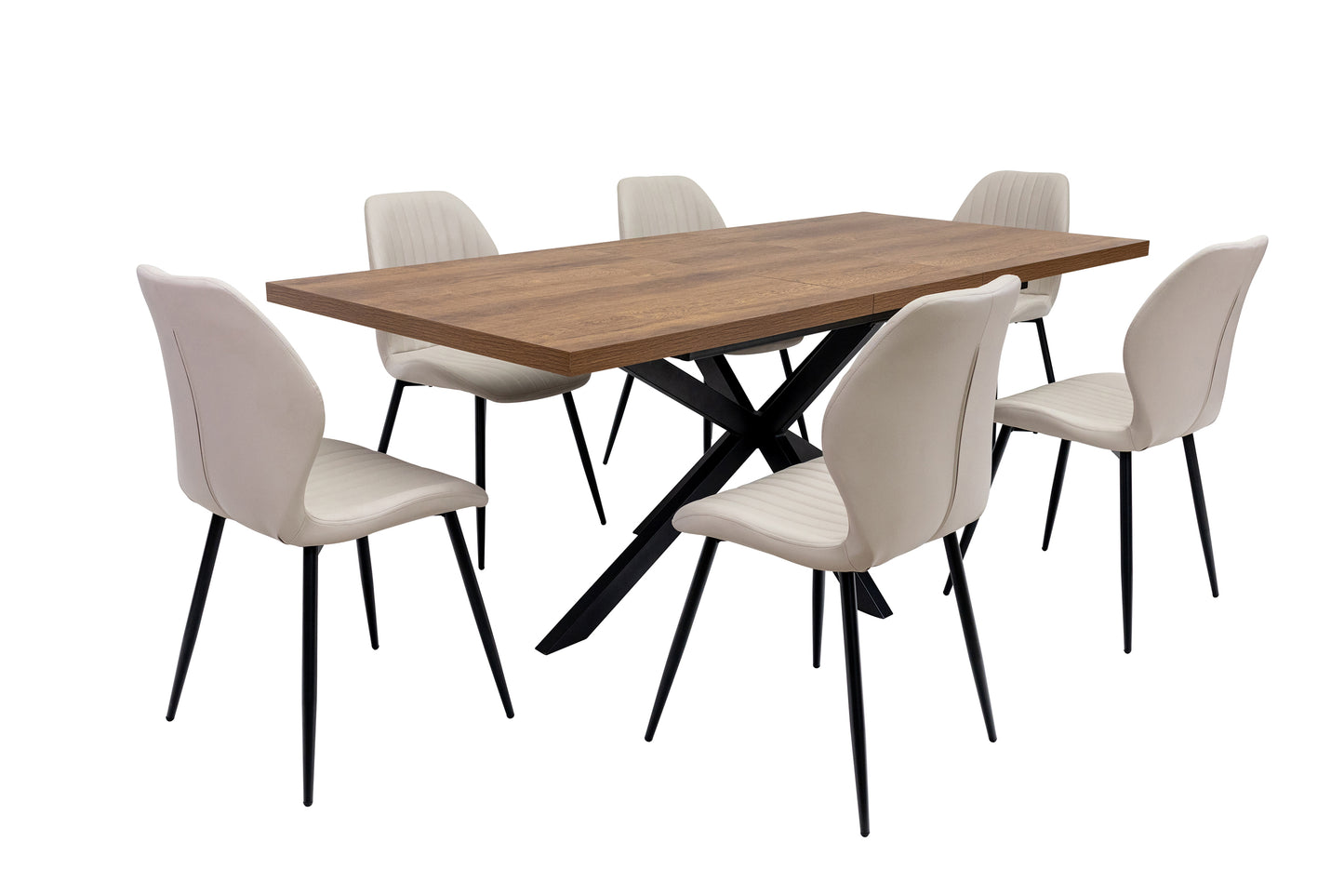 Havana 1.6m (+0.4m) Extending Dining Table -Dark Oak