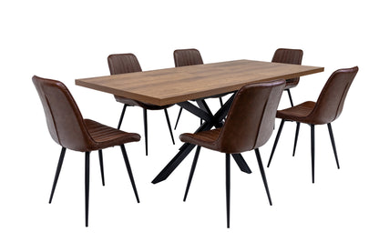 Havana 1.6m (+0.4m) Extending Dining Table -Dark Oak