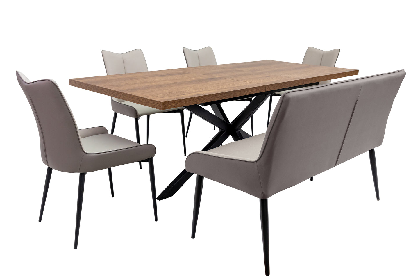 Havana 1.6m (+0.4m) Extending Dining Table -Dark Oak