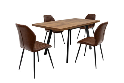 Havana 1.2m (+0.4m) Extending Dining Table -Dark Oak