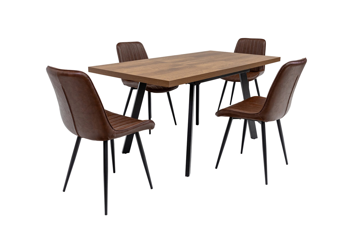 Havana 1.2m (+0.4m) Extending Dining Table -Dark Oak