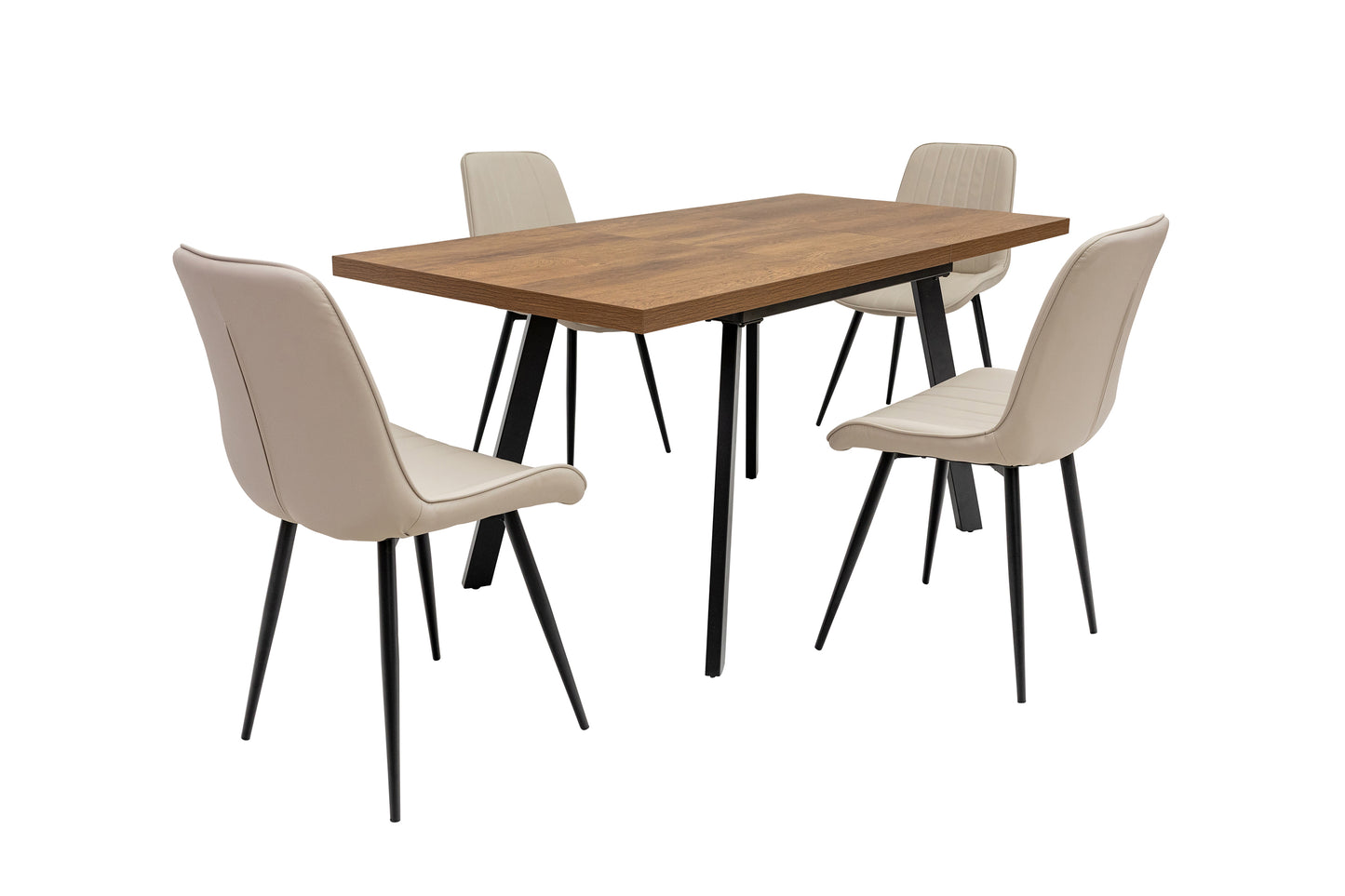 Havana 1.2m (+0.4m) Extending Dining Table -Dark Oak