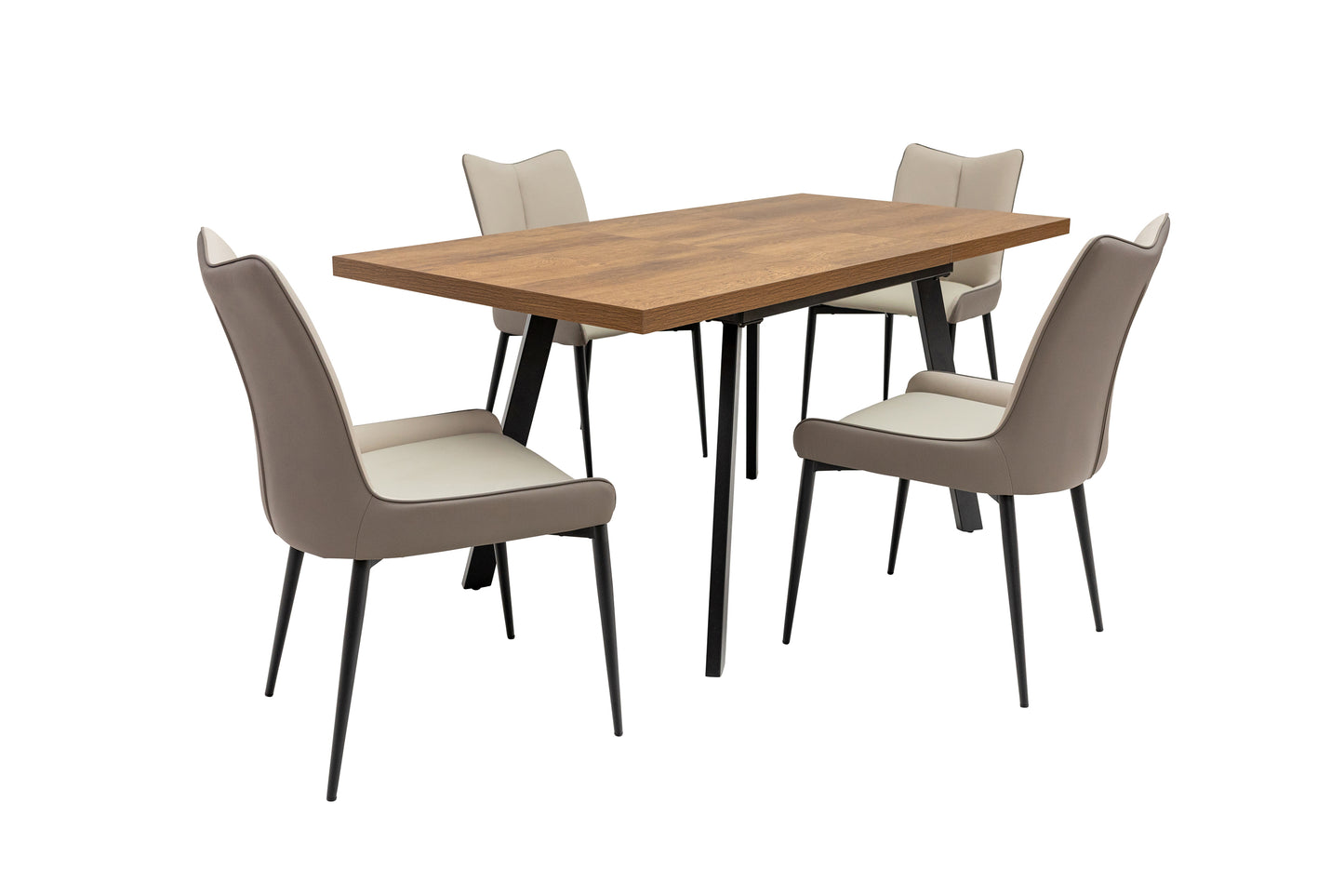 Havana 1.2m (+0.4m) Extending Dining Table -Dark Oak