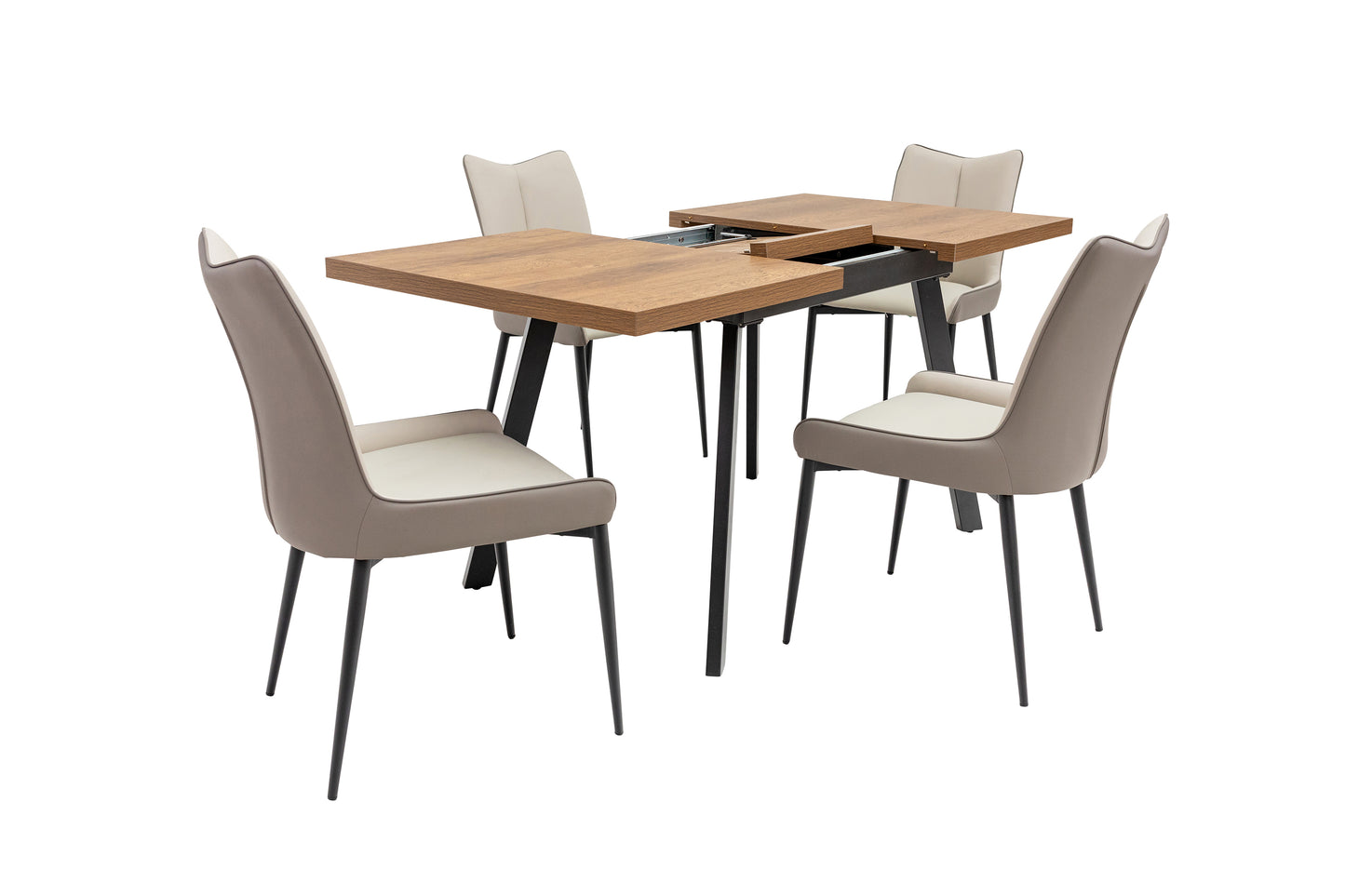 Havana 1.2m (+0.4m) Extending Dining Table -Dark Oak