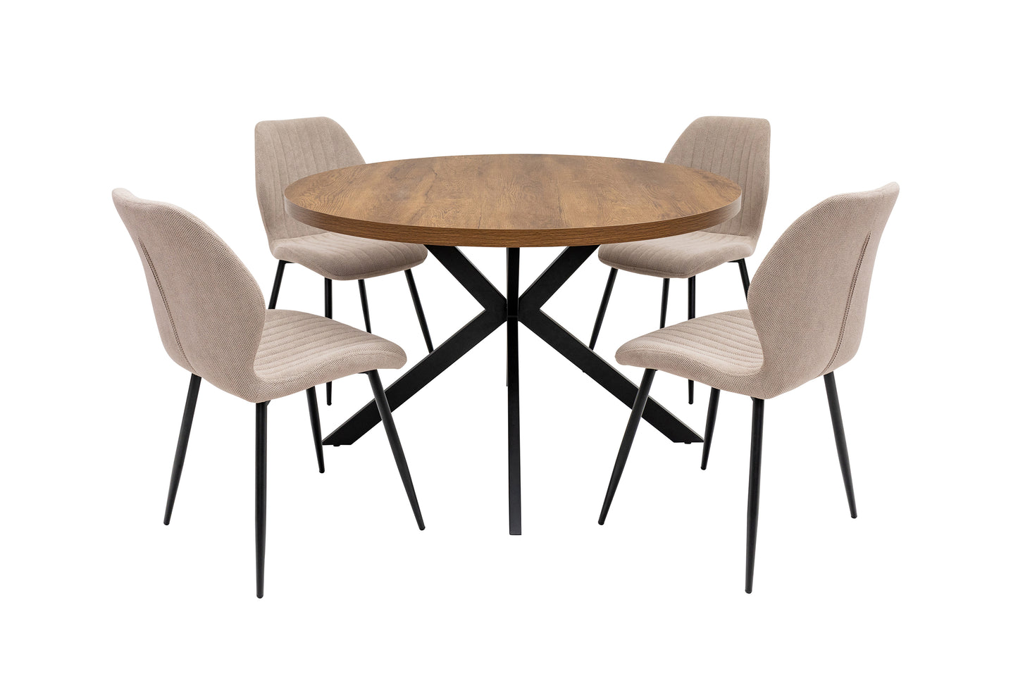 Havana 1.2m Round Dining Table -Dark Oak