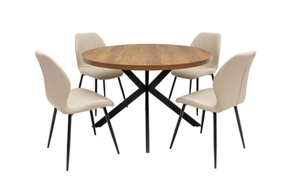 Havana 1.2m Round Dining Table -Dark Oak