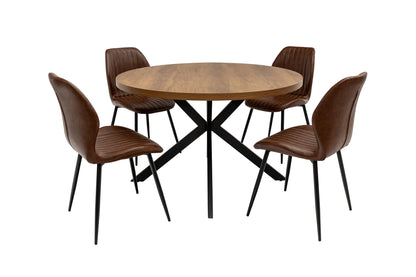 Havana 1.2m Round Dining Table -Dark Oak