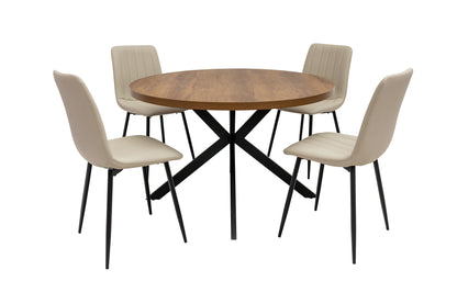 Havana 1.2m Round Dining Table -Dark Oak