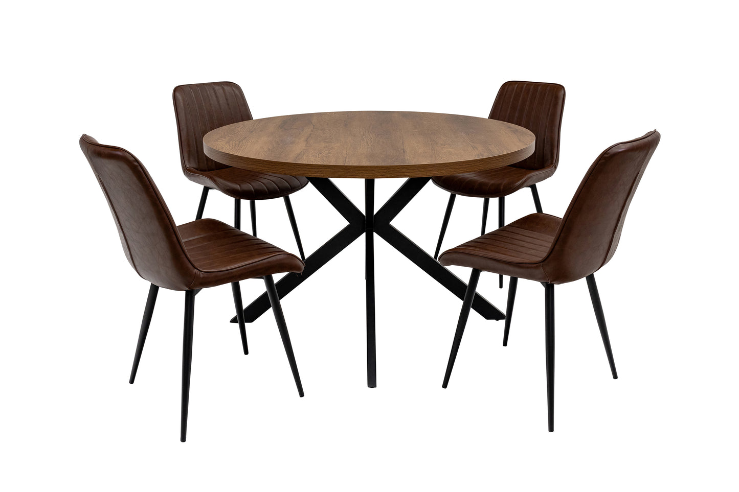 Havana 1.2m Round Dining Table -Dark Oak