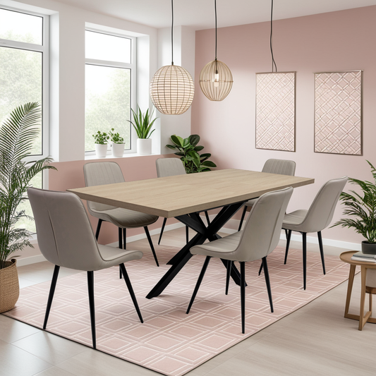 Arden 1.6m (+0.4m) Extending Dining Table - Light Oak