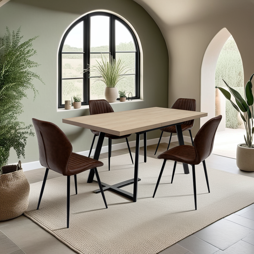 Arden 1.2m (+0.4m) Extending Dining Table - Light Oak