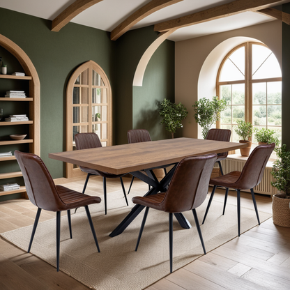 Havana 1.6m (+0.4m) Extending Dining Table -Dark Oak