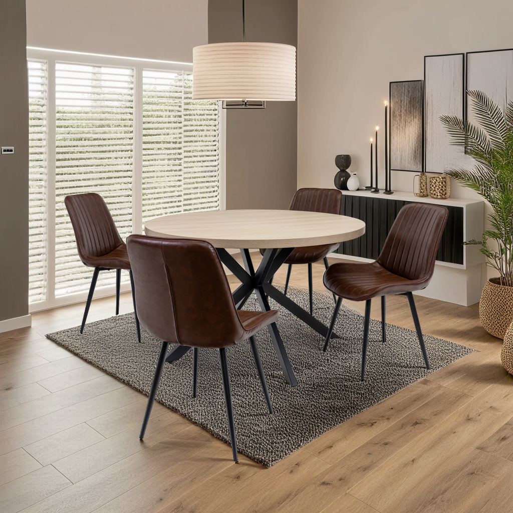 Arden 1.2m Round Dining Table - Light Oak