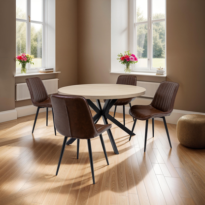 Arden 1.2m Round Dining Table - Light Oak