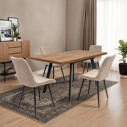 Havana 1.2m (+0.4m) Extending Dining Table -Dark Oak