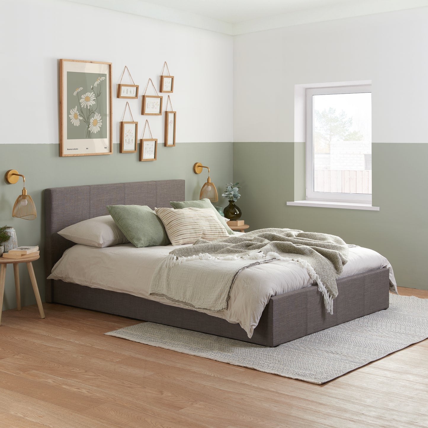 Berlin Ottoman Bed  Grey