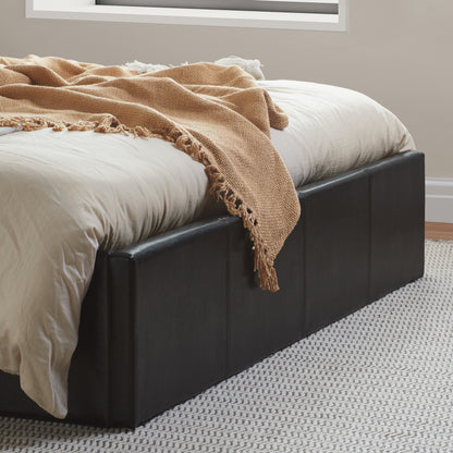 Berlin Faux Leather Ottoman Bed - Brown