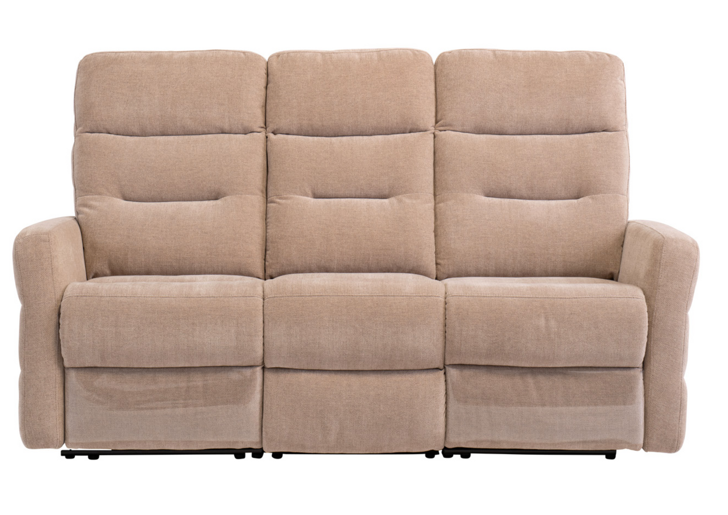 Baladena Herringbone Fabric Recliner Sofa - 3 colours option