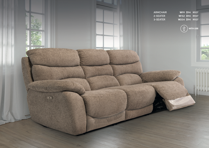 Bratista Chanel Fabric Recliner Sofa