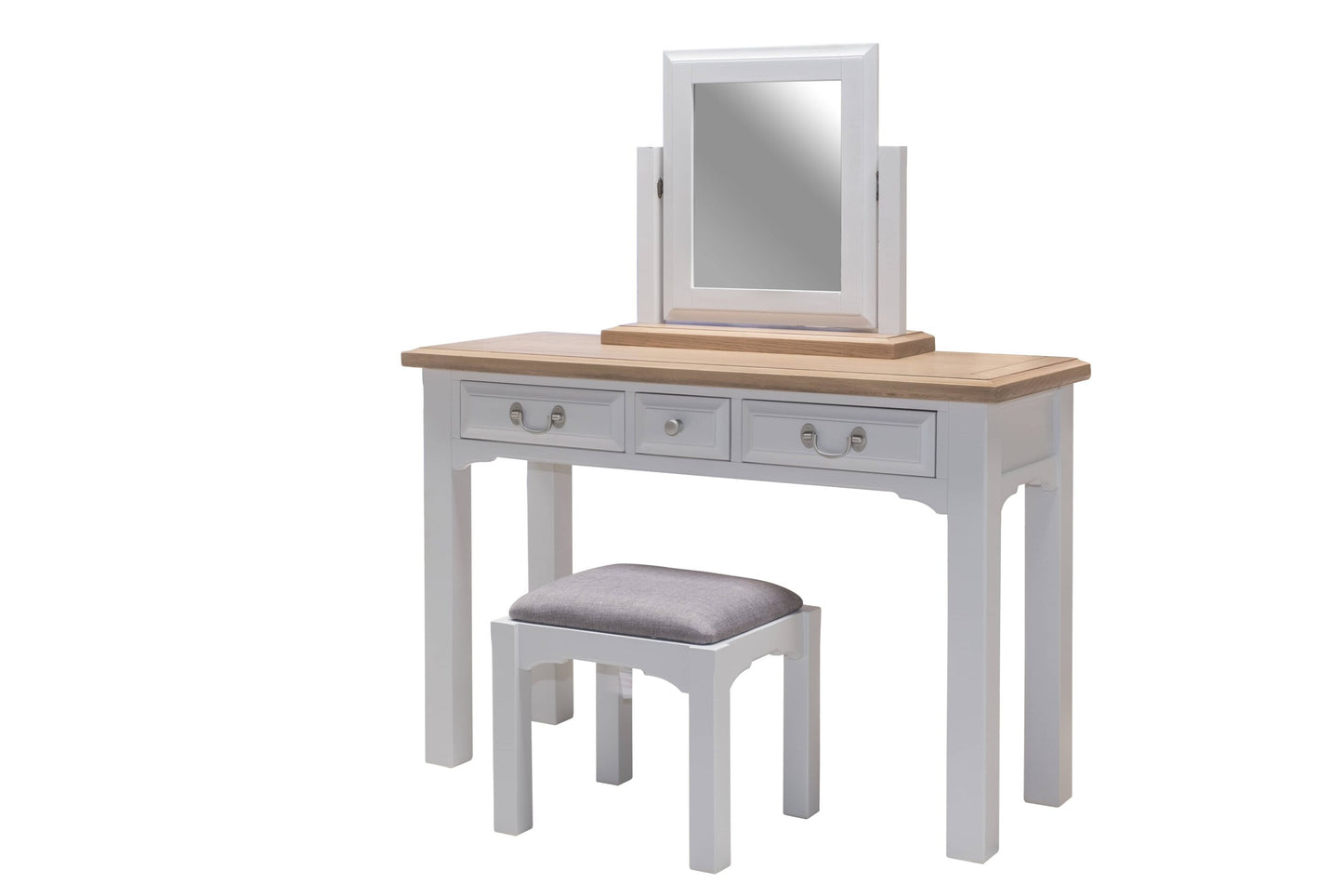 Dunedin Grey & Oak Dresser Mirror and Stool