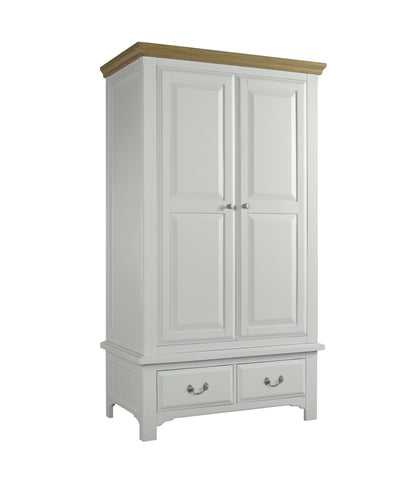 Dunedin Grey & Oak 2 Door Oak Wardrobe