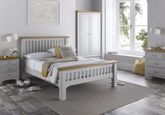 Dunedin Grey & Oak Wooden Bed Frame