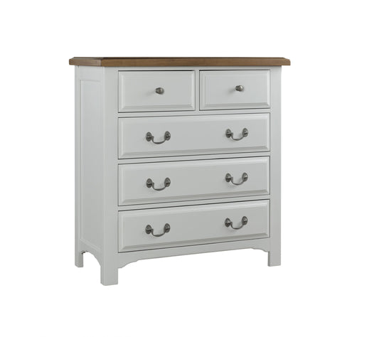 Dunedin Grey & Oak 5 Drawer Chest of Drawers