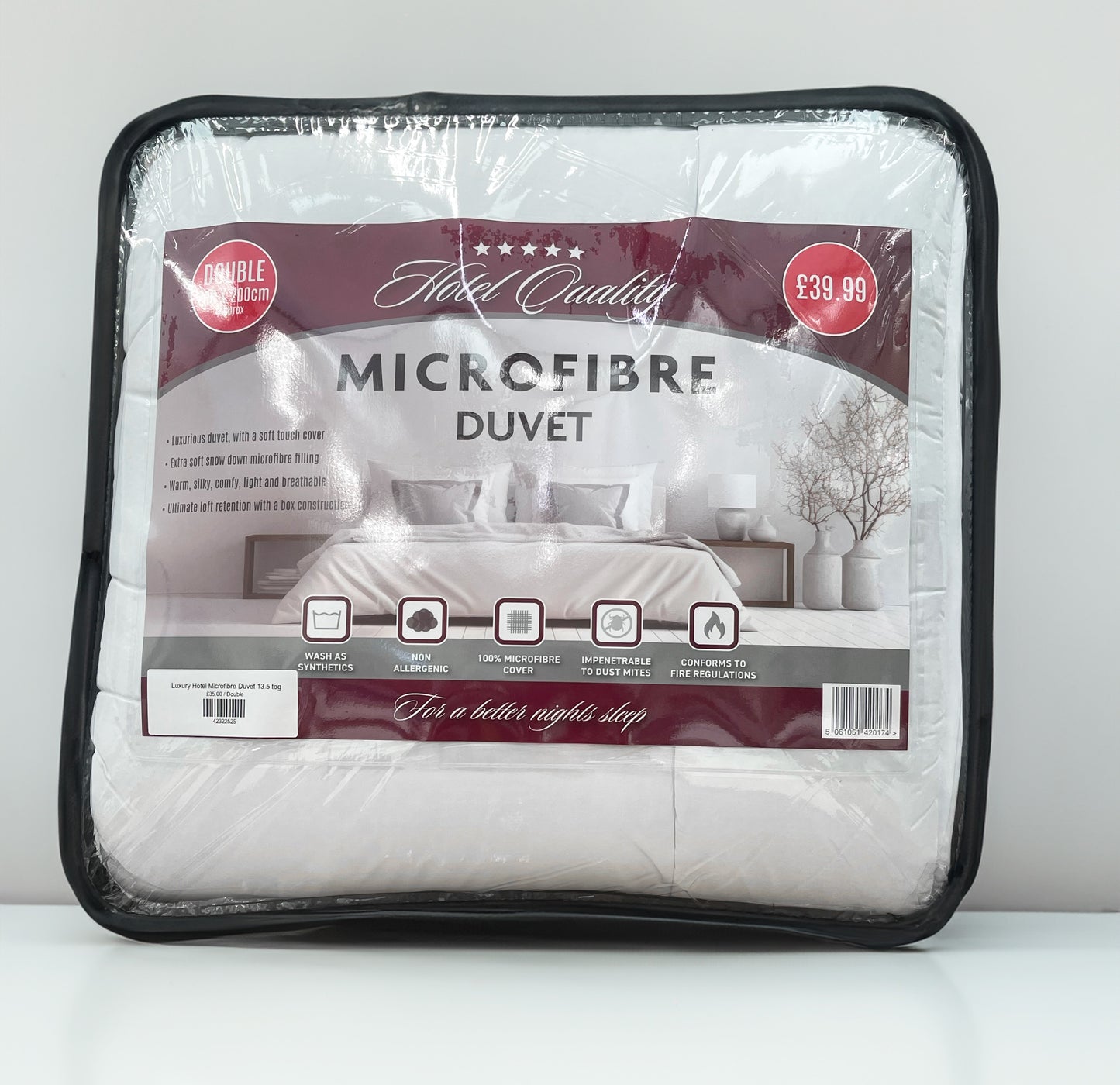 Luxury Hotel Microfibre Duvet 15 tog