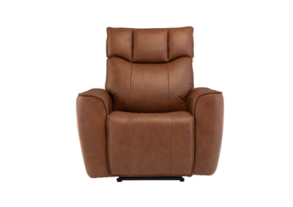 Lamborina Tan Leather Recliner Sofa