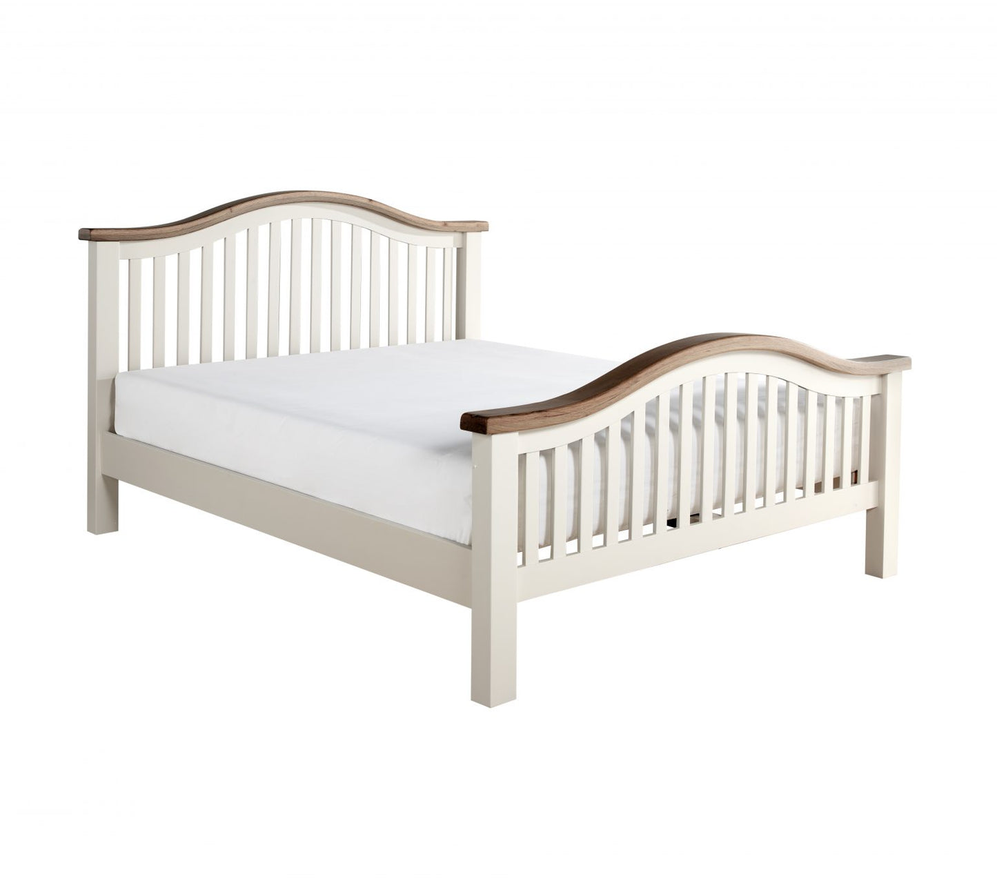 Houston Cream & Oak Wooden Bed Frame