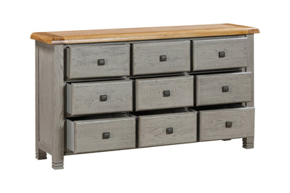 Ontario Painted Oak 9 Drawer Chest