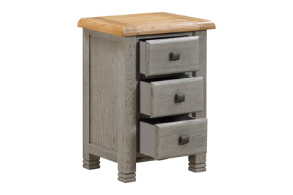 Ontario Painted Oak 3 Drawer Bedside