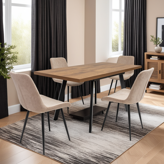 Havana 1.2m (+0.4m) Extending Dining Table -Dark Oak