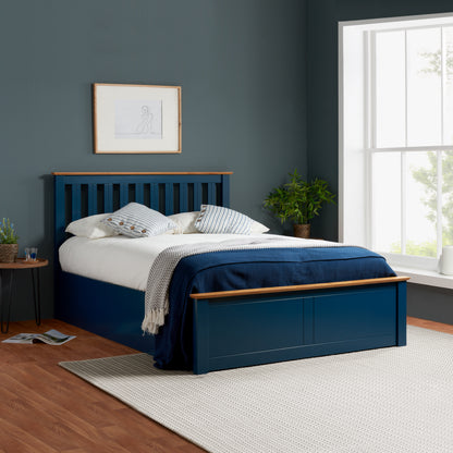 Phoenix Ottoman Bed Navy Blue