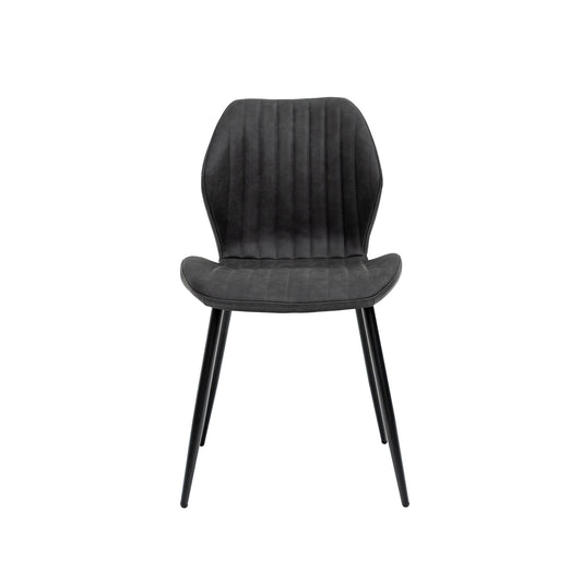 Emerson Charcoal Faux Leather Dining Chair