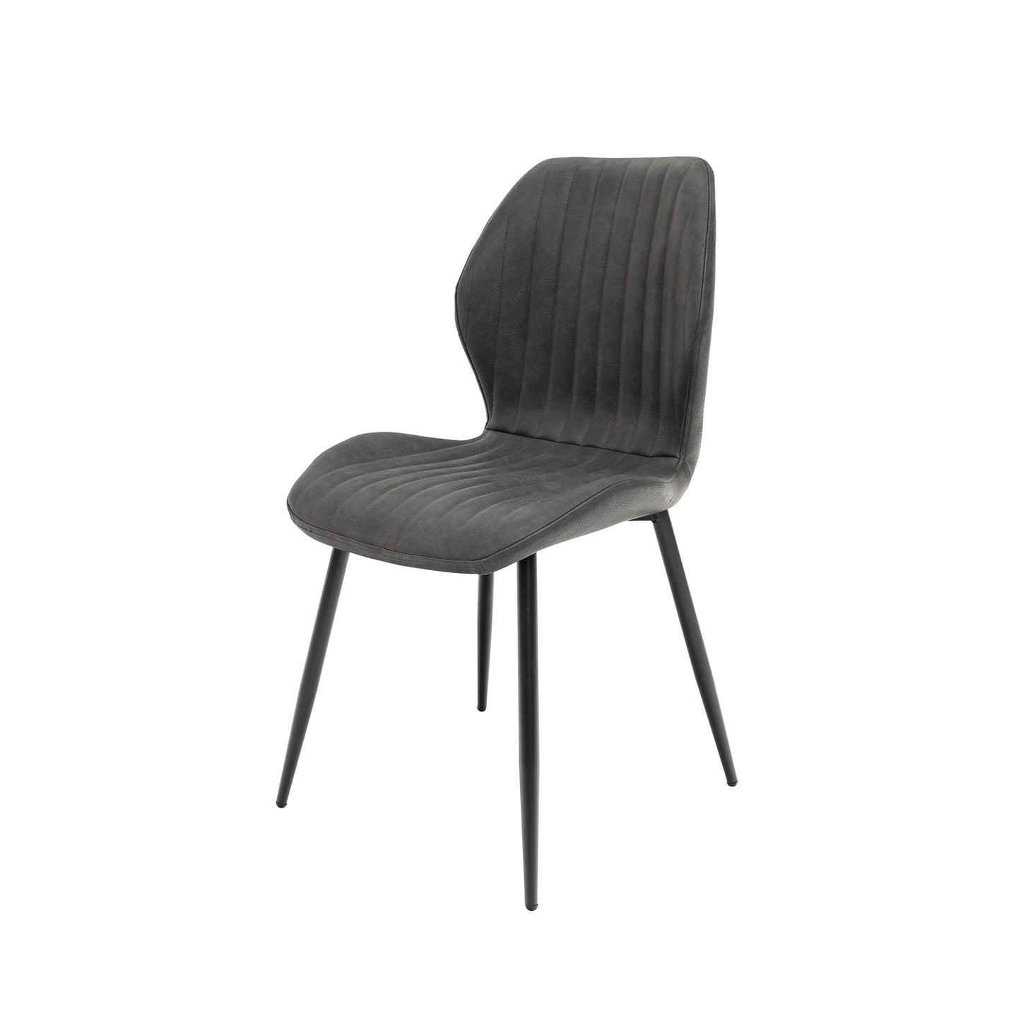 Emerson Charcoal Faux Leather Dining Chair