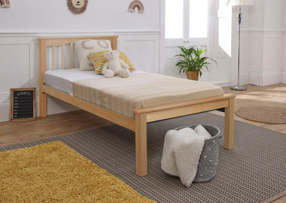 Paris Beech Low End Wooden Bed Frame