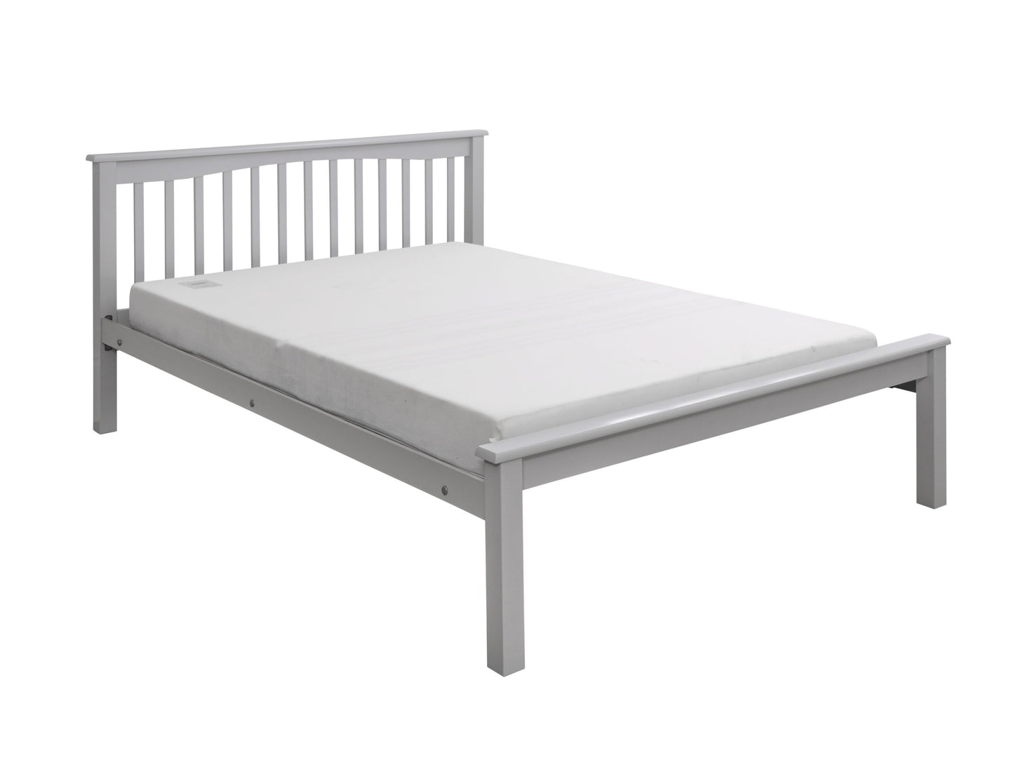 Paris Grey Low End Wooden Bed Frame