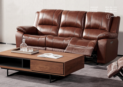 Amaretta Leather Sofa- 2 colour options