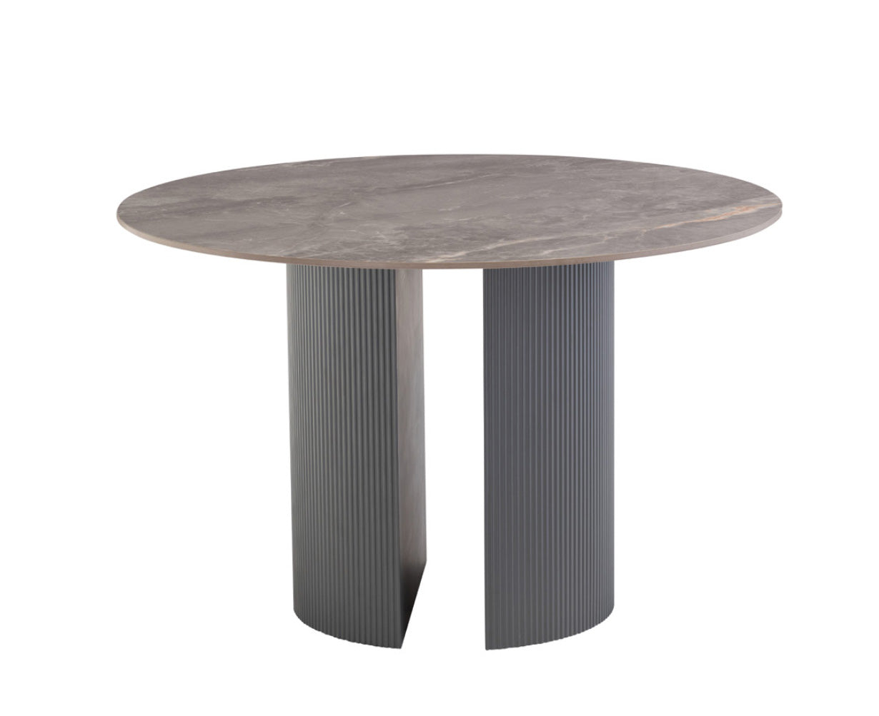 Amara - Grey 1.2M Round Dining Table