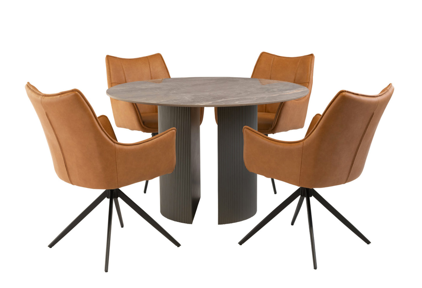 Amara - Grey 1.2M Round Dining Table