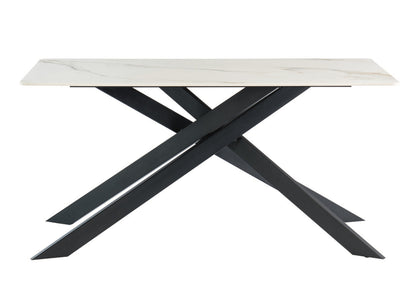 Aurora - Kass Gold /Black Leg 1.6M Dining Table